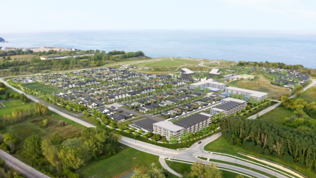 Lakeshore Commons Aerial View Rendering