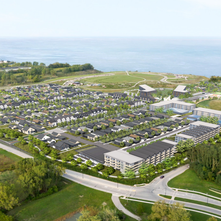 Lakeshore Commons Aerial View Rendering Lakeshore Commons Aerial View Rendering