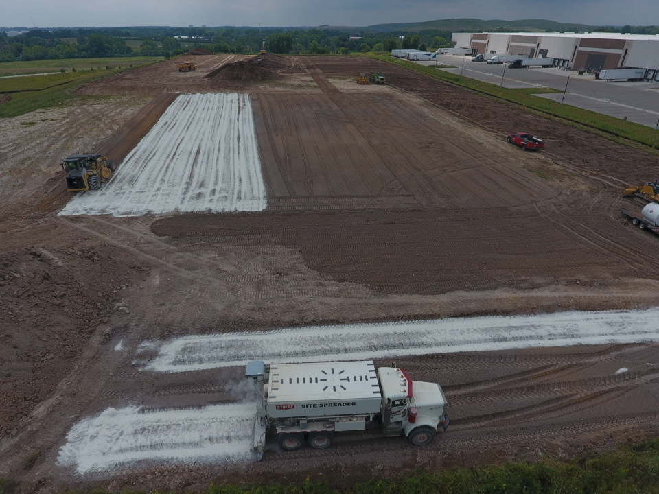 Construction crews prepare the site for F Street’s 142,295-square-foot Town 9 Industrial Phase 2 development.